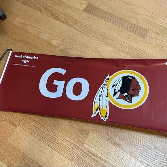 Vintage Redskins Pull Apart Banner Washing NFL Football Red - Picture 3 of 4